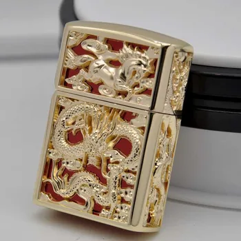 2020 NEW 3D Dragon Carving Lighter Retro Metal Grinding Wheel Kerosene Lighters top Gasoline Lighter Windproof Smoking Lighter
2020 NEW 3D Dragon Carving Lighter Retro Metal Grinding Wheel Kerosene Lighters top Gasoline Lighter Windproof Smoking Lighter