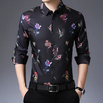 New Autumn Male Floral Printed Clothes Long Sleeve Shirt Fashion Printing Dress Shirts
New Autumn Male Floral Printed Clothes Long Sleeve Shirt Fashion Printing Dress Shirts