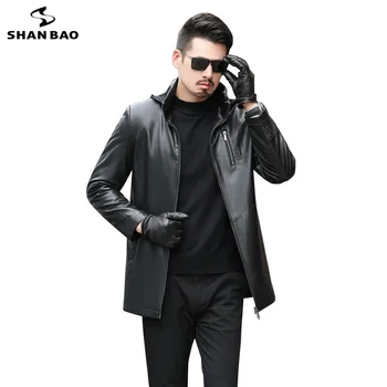 SHANBAO brand can store hooded men's long leather coat 2020 winter business casual clothing fleece thick slim leather jacket
SHANBAO brand can store hooded men's long leather coat 2020 winter business casual clothing fleece thick slim leather jacket