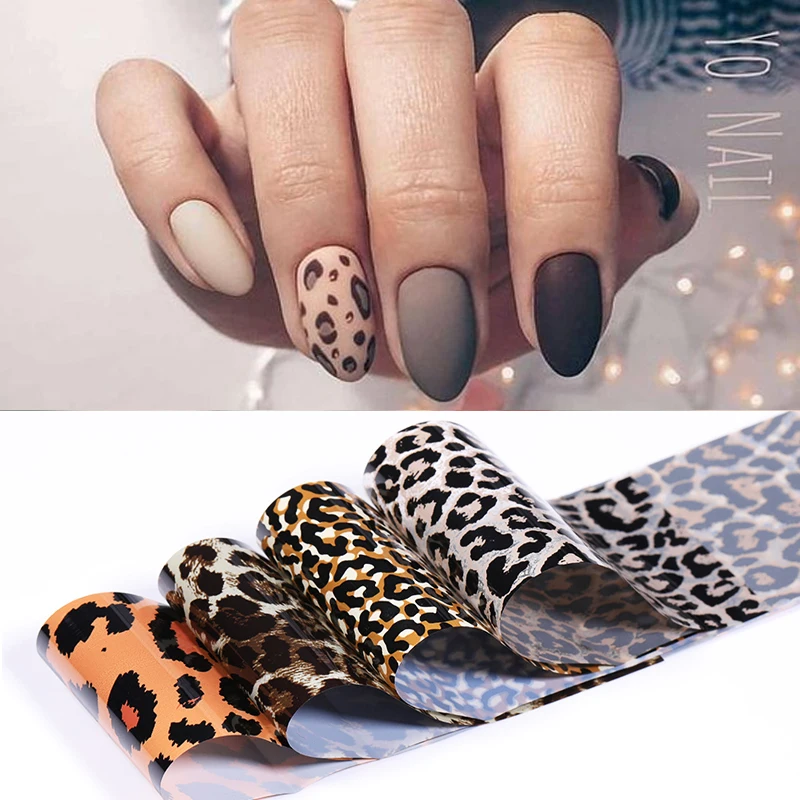 10 Pcs Leopard Nail Foils Set Nail Art Transfer Stickers Paper Nail Decals Nail Accessories Decoration Nails Tips 20cm
10 Pcs Leopard Nail Foils Set Nail Art Transfer Stickers Paper Nail Decals Nail Accessories Decoration Nails Tips 20cm