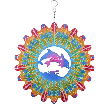 Metal Garden Dolphin Wind Spinner 12 Inch 3D Stainless Steel Outdoor Cardinal Yard Spinner with Hanging Hook for Patio
Metal Garden Dolphin Wind Spinner 12 Inch 3D Stainless Steel Outdoor Cardinal Yard Spinner with Hanging Hook for Patio