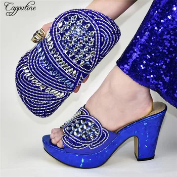 High class royal blue high heel slip-on shoes and clutch bag set nice pump shoes with handbag 688-15, heel height 10.5cm
High class royal blue high heel slip-on shoes and clutch bag set nice pump shoes with handbag 688-15, heel height 10.5cm