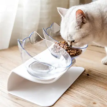 Cat Head And Neck Protection Transparent Double Bowl Pet Cat Food Water Bowl Non-Toxic Odorless Safe Sturdy And Non-Slip
Cat Head And Neck Protection Transparent Double Bowl Pet Cat Food Water Bowl Non-Toxic Odorless Safe Sturdy And Non-Slip