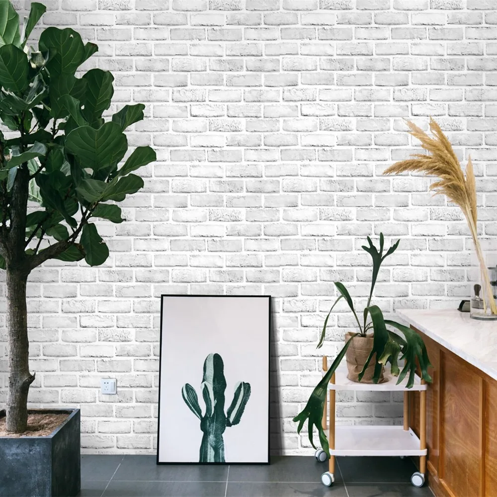 White Brick Wallpaper 3D Self Adhesive PVC Vintage Rustic Faxu Brick Contact Paper Bedroom Living Room Wall Stickers Waterproof
White Brick Wallpaper 3D Self Adhesive PVC Vintage Rustic Faxu Brick Contact Paper Bedroom Living Room Wall Stickers Waterproof