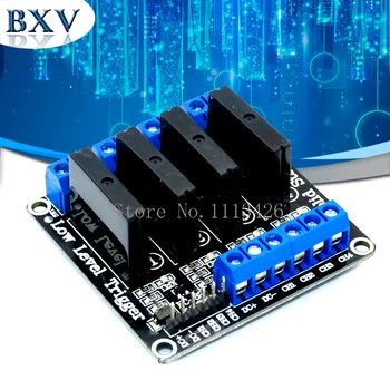 

Low Level 5V 4 Channel Solid State Relay Module SSR G3MB-202P 240V 2A Output with Resistive Fuse For Arduino 4 Way BXV