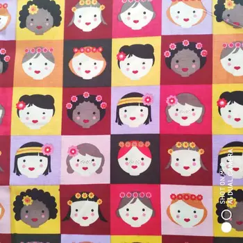 50*130cm Cotton Plain Weave Cartoon Doll Head Printed Fabric Sewing Material Quilting Patchwork Needlework DIY Handmade Cloth
50*130cm Cotton Plain Weave Cartoon Doll Head Printed Fabric Sewing Material Quilting Patchwork Needlework DIY Handmade Cloth