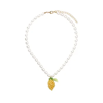 Hand-Woven Lemon Necklace Exaggerated Pearl Clavicle Necklace Women's Accessories
Hand-Woven Lemon Necklace Exaggerated Pearl Clavicle Necklace Women's Accessories