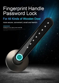 Fingerprint Door Lock Smart Bluetooth Password Handle Lock APP Unlock Keyless Entry Works with iOS/Android
Fingerprint Door Lock Smart Bluetooth Password Handle Lock APP Unlock Keyless Entry Works with iOS/Android