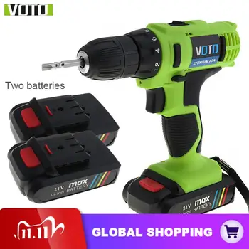 VOTO AC 100 - 240V 21V Cordless Electric Screwdriver Double Speed Lithium Battery Household Power Tools for Punching Drilling
VOTO AC 100 - 240V 21V Cordless Electric Screwdriver Double Speed Lithium Battery Household Power Tools for Punching Drilling