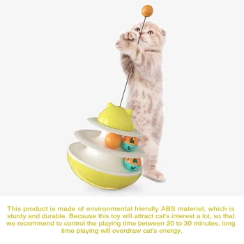 Tumbler Tower Interactive Pet Cat Toy With Catnip Tracks Triple Disc Ball For Cats Training Amusement Entertainment Pet supplies
Tumbler Tower Interactive Pet Cat Toy With Catnip Tracks Triple Disc Ball For Cats Training Amusement Entertainment Pet supplies