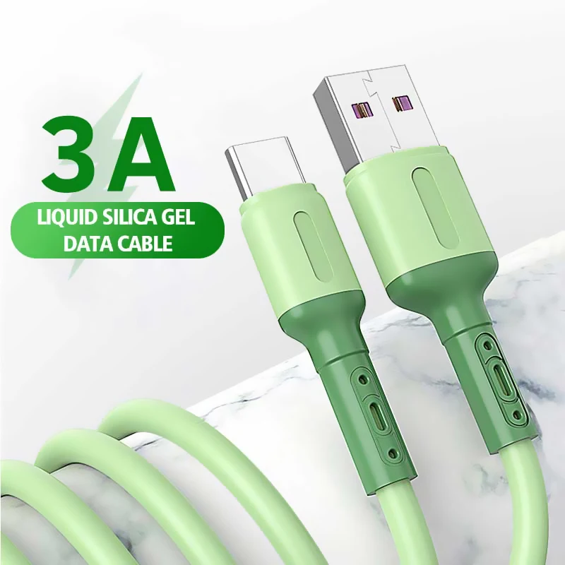 3A Type C USB-C Cable Liquid Soft Silicone Micro Charger Data Cord USB Charging Wire For Huawei Samsung Xiaomi Plus Sony
3A Type C USB-C Cable Liquid Soft Silicone Micro Charger Data Cord USB Charging Wire For Huawei Samsung Xiaomi Plus Sony