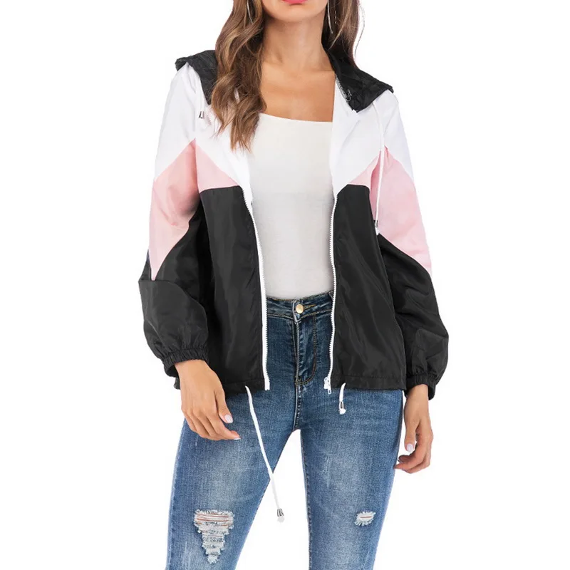 LASPERAL Women Basic Jackets Female Zipper Pockets Casual Long Sleeves Coats Autumn Hooded Jacket Two Tone Windbreaker Jacket
LASPERAL Women Basic Jackets Female Zipper Pockets Casual Long Sleeves Coats Autumn Hooded Jacket Two Tone Windbreaker Jacket