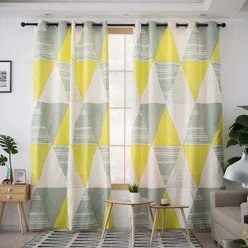 Modern Semi Blackout Curtains for Living Room Yellow Cloth Curtain with Geometry Printed Cortinas Dormitorio Healthy Blinds
Modern Semi Blackout Curtains for Living Room Yellow Cloth Curtain with Geometry Printed Cortinas Dormitorio Healthy Blinds