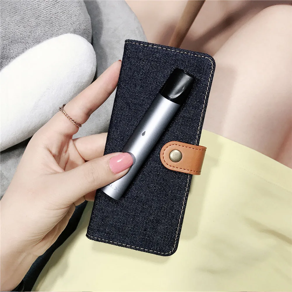 

Fashion 2 in 1 Filp Wallet Pouch Case RELX Leather Case + Smoke Holder Protective Accessories With 4 Colors