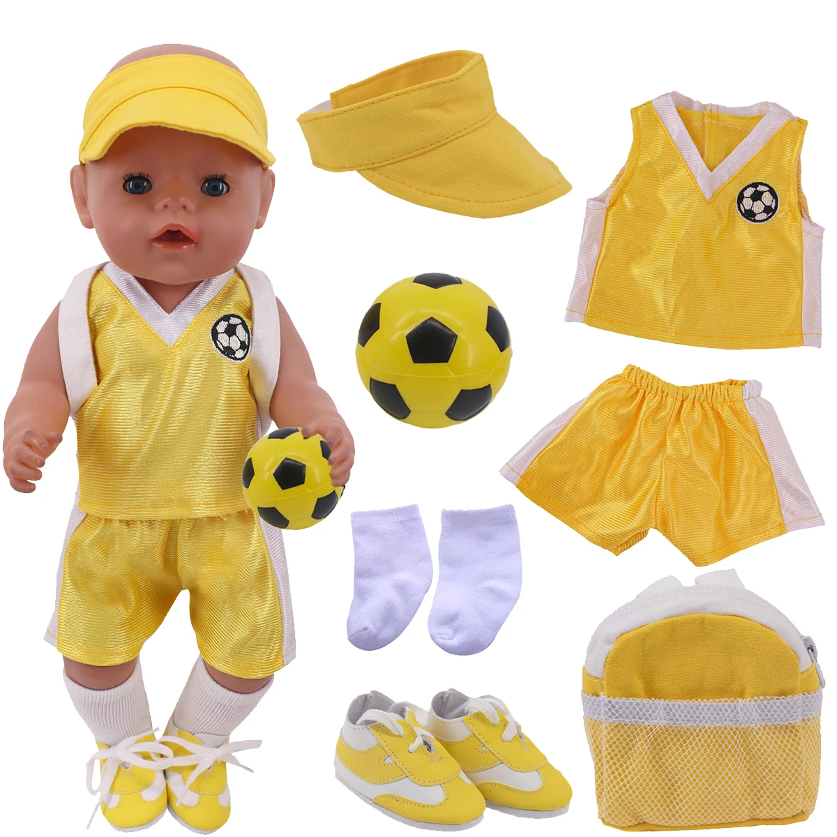 6\3pcs Cotton Football Jersey Suit Fit 18Inch American&43Cm Reborn Baby New Born OG Doll Clothes, Accessories For Girl
6\3pcs Cotton Football Jersey Suit Fit 18Inch American&43Cm Reborn Baby New Born OG Doll Clothes, Accessories For Girl