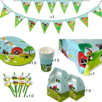 42Pcs for 10kids Farm Animals Pig Cow theme birthday party supplie tableware set, plate+cup+straw+banner+tablecover ect
42Pcs for 10kids Farm Animals Pig Cow theme birthday party supplie tableware set, plate+cup+straw+banner+tablecover ect