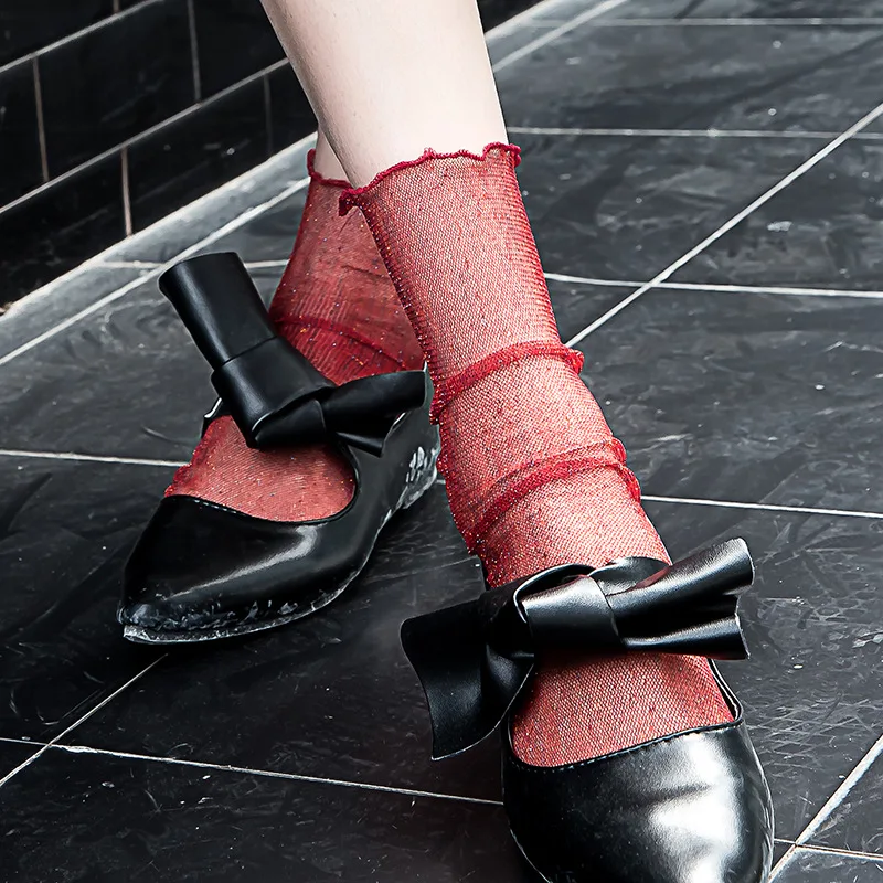 New Mercerizing Breathable Gold Silver Powder Stars Japanese-Style Vintage Mesh Transparent Manual of Pairs of Socks Short Fresh
New Mercerizing Breathable Gold Silver Powder Stars Japanese-Style Vintage Mesh Transparent Manual of Pairs of Socks Short Fresh