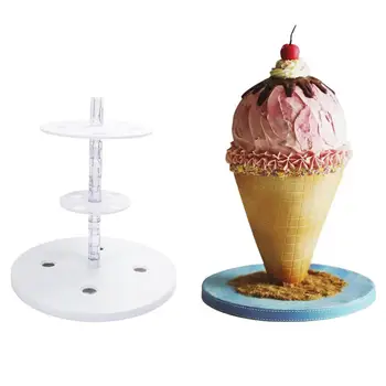 Three-layer Ice Cream Cake Shelf Display Frame Stand used to make ice cream shaped cakes or three-layer cakes
Three-layer Ice Cream Cake Shelf Display Frame Stand used to make ice cream shaped cakes or three-layer cakes