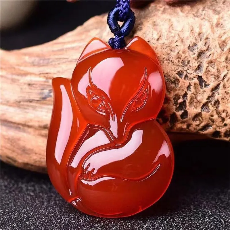 Chinese Natural Red Agate Hand-carved Fox Jade Pendant Fashion Men's and Women's Jade Jewelry Chalcedony Necklace
Chinese Natural Red Agate Hand-carved Fox Jade Pendant Fashion Men's and Women's Jade Jewelry Chalcedony Necklace