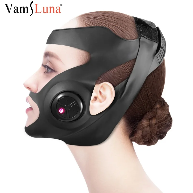 

Electric V-shaped Thin Face Slimming Cheek Mask Massager Facial Lifting Machine V-Line Lift Up Bandage Therapy Device