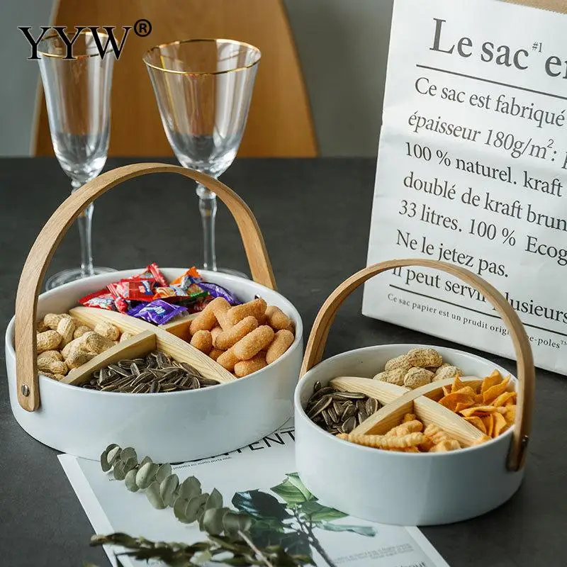Ceramics Creative Snack Tray White Multi-Functional Dessert Snack Fruit Plate With Handle Kitchen Organizer Decorative Dish Tray
Ceramics Creative Snack Tray White Multi-Functional Dessert Snack Fruit Plate With Handle Kitchen Organizer Decorative Dish Tray