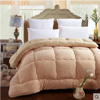 Camelhair Warm Winter Wool Quilt Thicken Comforter/ Duvet/ Blanket Lamb Down Fabric Filling Bedding Set
Camelhair Warm Winter Wool Quilt Thicken Comforter/ Duvet/ Blanket Lamb Down Fabric Filling Bedding Set