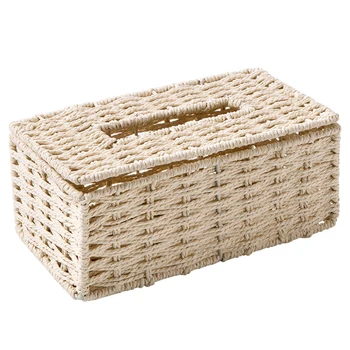 Tissue Holder Paper Rope Practical Storage Hotel Bathroom Rectangular Box Eco-friendly Living Room Organizer Straw Braid Desktop
Tissue Holder Paper Rope Practical Storage Hotel Bathroom Rectangular Box Eco-friendly Living Room Organizer Straw Braid Desktop