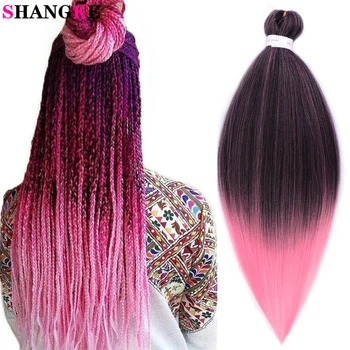 SHANGKE 26 Inch Braid Hair EZ Pre Stretched Braiding Hair Corchet Synthetic Hair Pink Jumbo Easy Braid Extension Kanekalon Hair
SHANGKE 26 Inch Braid Hair EZ Pre Stretched Braiding Hair Corchet Synthetic Hair Pink Jumbo Easy Braid Extension Kanekalon Hair
