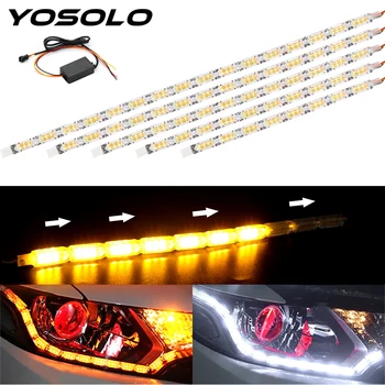 YOSOLO 2pcs/set Day Lamp Universal DRL LED Daytime Running Strip Light Car Crystal Eyes Flow Turn Signals Flexible Headlight
YOSOLO 2pcs/set Day Lamp Universal DRL LED Daytime Running Strip Light Car Crystal Eyes Flow Turn Signals Flexible Headlight