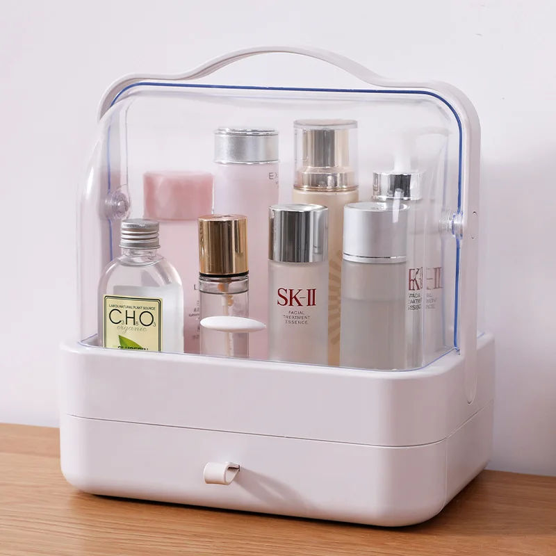 Large Dust-proof Transparent Cosmetic Case Home Skin Care Storage Box Bathroom Waterproof Flip-on Portable Cosmetic Shelf
Large Dust-proof Transparent Cosmetic Case Home Skin Care Storage Box Bathroom Waterproof Flip-on Portable Cosmetic Shelf