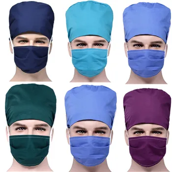 New Scrubs Sweat Caps Doctor Work Hat+Mask Set Men Hospital Scrub Surgical Cap Unisex Adjustable Nurse Surgery Hats and Masks 
New Scrubs Sweat Caps Doctor Work Hat+Mask Set Men Hospital Scrub Surgical Cap Unisex Adjustable Nurse Surgery Hats and Masks