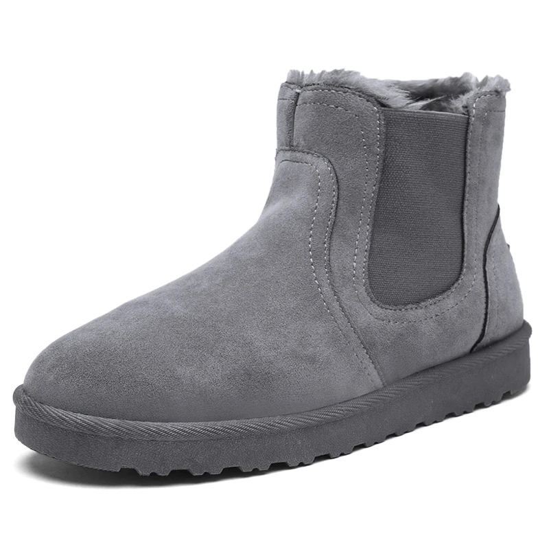 

Мужские плюшевые высокие ботильоны, коричневые повседневные теплые ботинки на платформе для мальчиков, обувь для прогулок, зима 2021