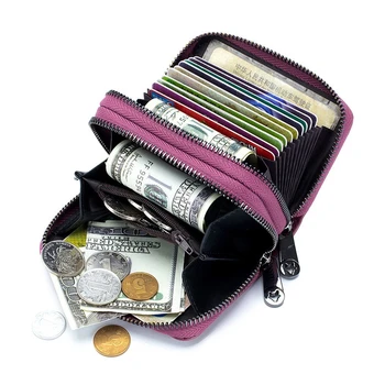 High Quality Oil Wax Cow Leather Function Double Zipper Card Case Card Holder Women/men ID/Credit Card Holder Card Wallet
High Quality Oil Wax Cow Leather Function Double Zipper Card Case Card Holder Women/men ID/Credit Card Holder Card Wallet