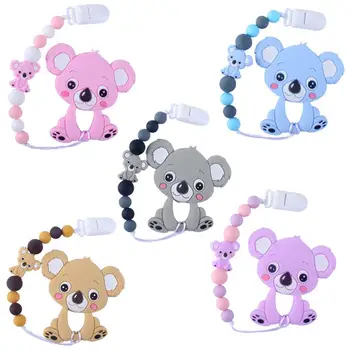 Cute Infants Molar Toy Cartoon Animal Koala Tooth Gel Pacifier Chain Newborn Baby Silicone Teether Bathing Gifts
Cute Infants Molar Toy Cartoon Animal Koala Tooth Gel Pacifier Chain Newborn Baby Silicone Teether Bathing Gifts
