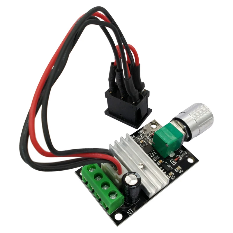 1203BB DC Motor Speed Regulator Controller 12V 24V 3A 80W PWM Adjustable Reversible Potentiometer Switch 6V-28V
1203BB DC Motor Speed Regulator Controller 12V 24V 3A 80W PWM Adjustable Reversible Potentiometer Switch 6V-28V