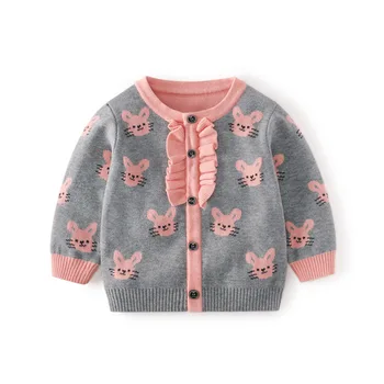 BINIDUCKLING New Knitted Sweater For Baby Girls Rabbit Design Button Cardigan Sweater Thick Warm Autumn Clothes Toddler Girls 
BINIDUCKLING New Knitted Sweater For Baby Girls Rabbit Design Button Cardigan Sweater Thick Warm Autumn Clothes Toddler Girls