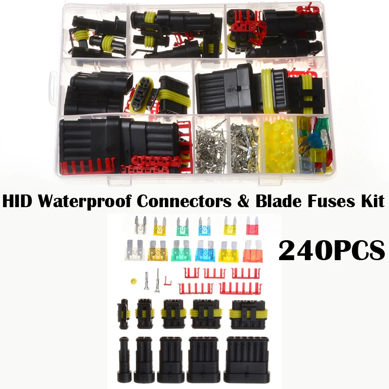 240 Pcs Superseal AMP/Tyco Waterproof 12V Electrical Connectors Kit 1/2/3/4/5/6 Way Pin
240 Pcs Superseal AMP/Tyco Waterproof 12V Electrical Connectors Kit 1/2/3/4/5/6 Way Pin