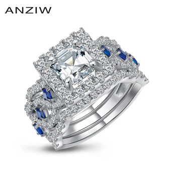 AINUOSHI 2 Carats Asscher Cut Ring Simulated Diamond Engagement Wedding Sterling Silver Ring 3pcs Ring Set Jewelry for Women 
AINUOSHI 2 Carats Asscher Cut Ring Simulated Diamond Engagement Wedding Sterling Silver Ring 3pcs Ring Set Jewelry for Women