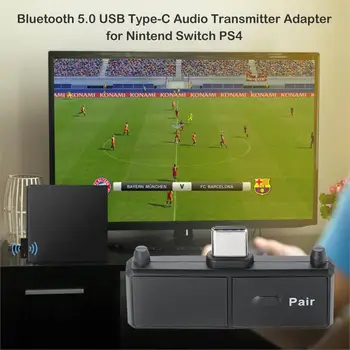 Bluetooth 5.0 Adapter USB Type-C Audio Transmitter Audio Adapter to Bluetooth Headset or Speaker for Nintend Switch PS4 TV PC
Bluetooth 5.0 Adapter USB Type-C Audio Transmitter Audio Adapter to Bluetooth Headset or Speaker for Nintend Switch PS4 TV PC