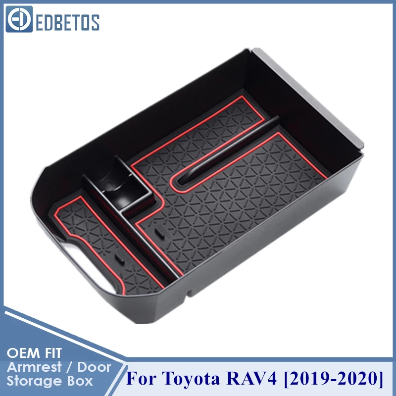 Аксессуары для Toyota RAV4 RAV 4 2019 2020 черный Органайзер центральной