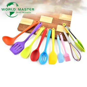 Heat Resistant 10PCS Colorful Silicone Kitchenware Set Non-stick Cookware Cooking Tool Baking Kit Utensils Kitchen Accessories
Heat Resistant 10PCS Colorful Silicone Kitchenware Set Non-stick Cookware Cooking Tool Baking Kit Utensils Kitchen Accessories