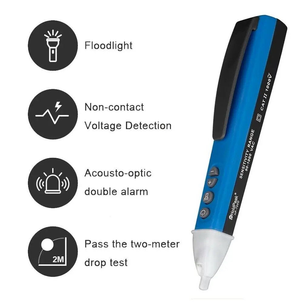HP-700D Digital AC Voltage Detector, 50-1000V Non-Contact Pen Tester Electric Test Pencil Diagnostic-tool Charger Voltmetre
HP-700D Digital AC Voltage Detector, 50-1000V Non-Contact Pen Tester Electric Test Pencil Diagnostic-tool Charger Voltmetre