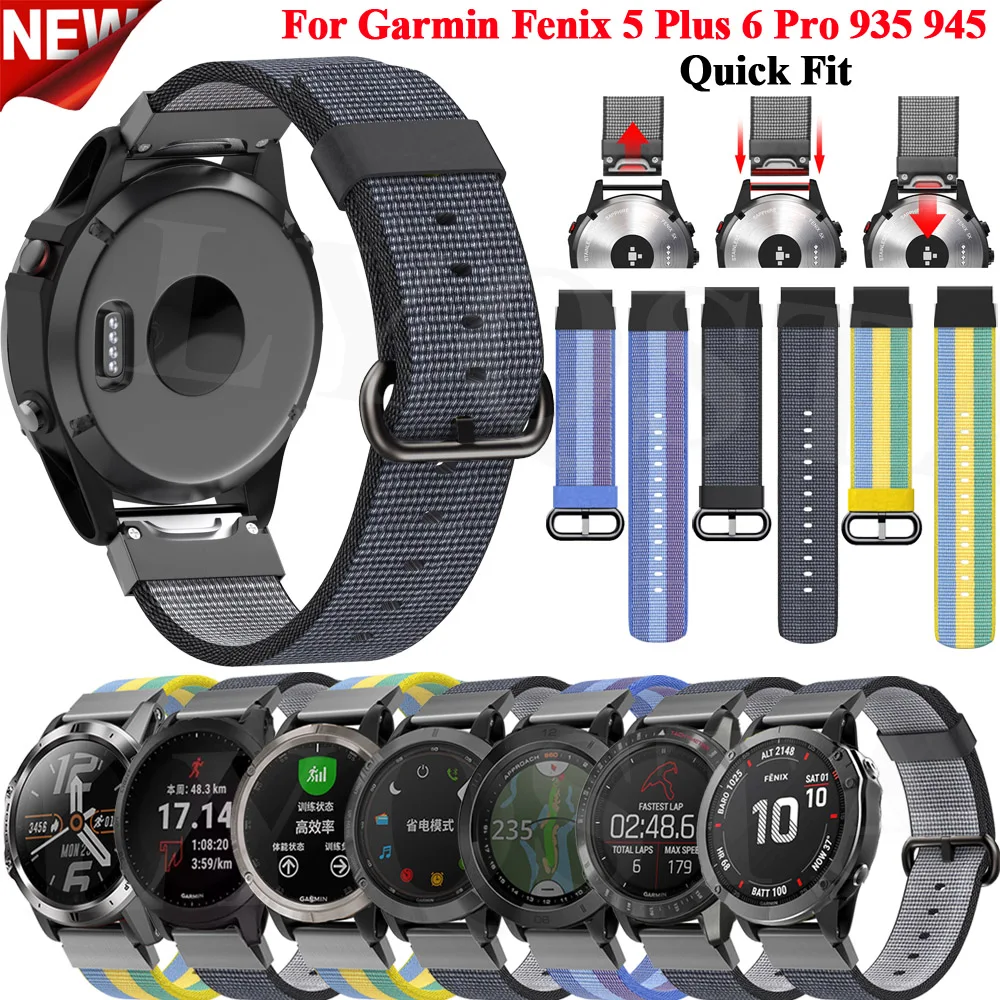 22mm Knitted Nylon Watch Strap For Garmin Fenix 6 6 Pro 5 5 Plus 935 945 S60 Coros VERTIX Wrist Band Smartwatch Wristband Correa 
22mm Knitted Nylon Watch Strap For Garmin Fenix 6 6 Pro 5 5 Plus 935 945 S60 Coros VERTIX Wrist Band Smartwatch Wristband Correa