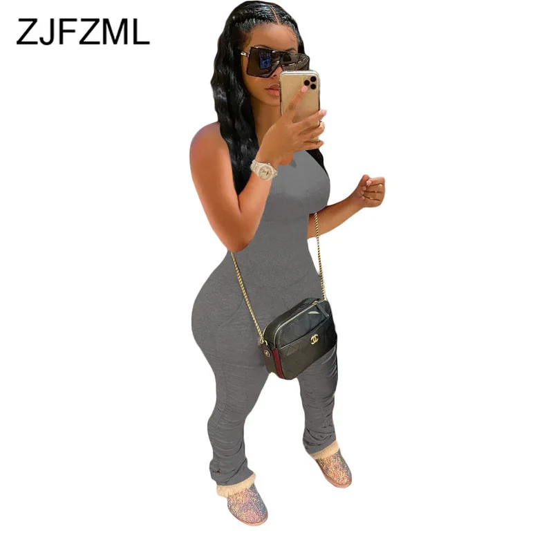 Stacked Pleated Rompers Womens Jumpsuit Summer Crew Neck Sleeveless Bell Bottom Bodysuit Casual High Waist One Piece Overalls
Stacked Pleated Rompers Womens Jumpsuit Summer Crew Neck Sleeveless Bell Bottom Bodysuit Casual High Waist One Piece Overalls