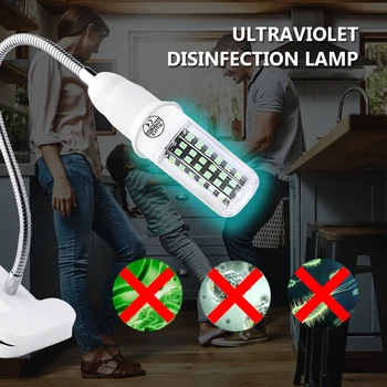 E14 UV Disinfectant Light E27 UVC Light Bulb LED AC220V Ultraviolet Sterilizer Lamp Germicidal LED Bulb 112 Leds With EU Holder
E14 UV Disinfectant Light E27 UVC Light Bulb LED AC220V Ultraviolet Sterilizer Lamp Germicidal LED Bulb 112 Leds With EU Holder
