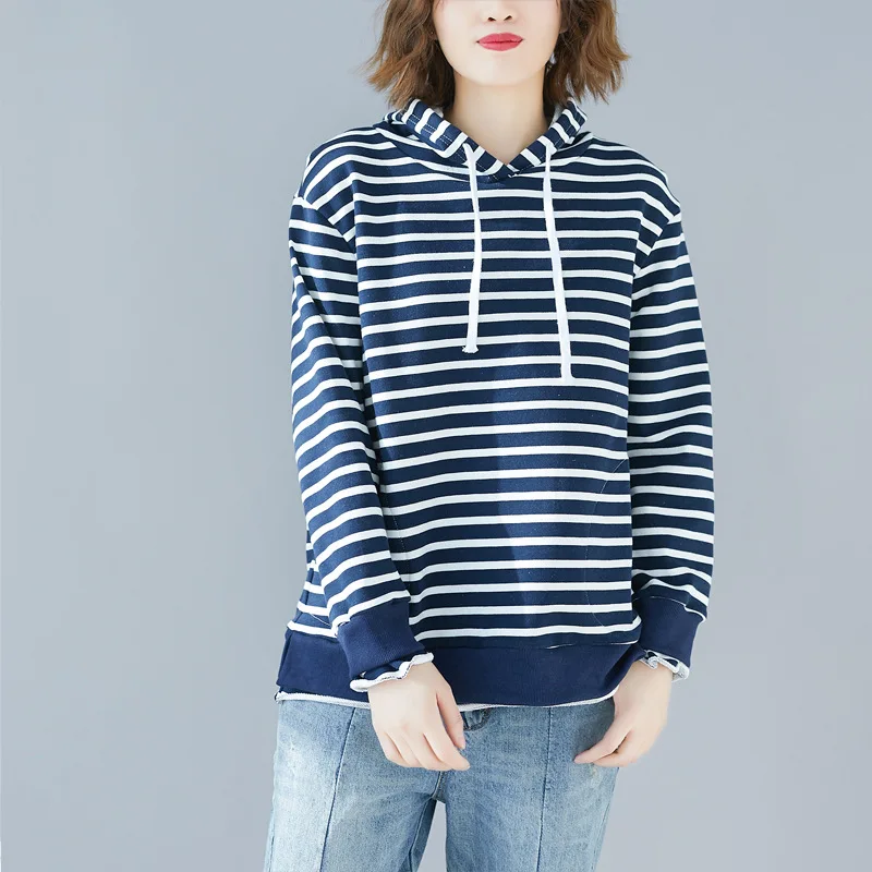Johnature 2019 Casual Korean Striped Loose Women Sweatshirts Autumn Winter New Hooded Patchwork 2 Colors Hoodies
Johnature 2019 Casual Korean Striped Loose Women Sweatshirts Autumn Winter New Hooded Patchwork 2 Colors Hoodies