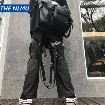 Wide Leg Pants Streetwear Jogger Men Ribbon Loose Sweatpants Reflective 2019 Fashion Black Cargo Pants Male HZ157
Wide Leg Pants Streetwear Jogger Men Ribbon Loose Sweatpants Reflective 2019 Fashion Black Cargo Pants Male HZ157