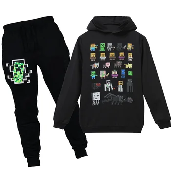 Boys Girls autumn suit Minecrafted Cartoon Clothes Sweatshirts Long Sleeve +trousers Christmas Shirt Game Creeper 6-14
Boys Girls autumn suit Minecrafted Cartoon Clothes Sweatshirts Long Sleeve +trousers Christmas Shirt Game Creeper 6-14
