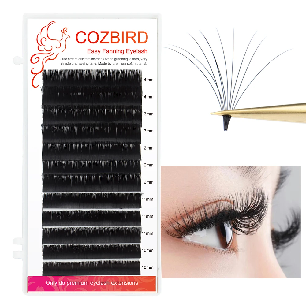 COZBIRD eyelash extension 0.07 C D Easy fanning Russian Volume Fast Fan Faux mink Self fan blooming
COZBIRD eyelash extension 0.07 C D Easy fanning Russian Volume Fast Fan Faux mink Self fan blooming