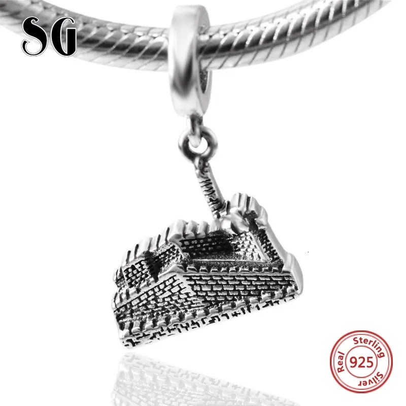 

New listing 925 Sterling Silver Wailing wall Charms western wall Beads Fit Pandora Bracelet for Women religious jewish